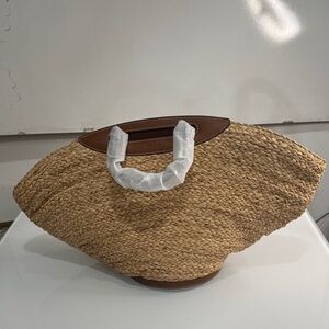 Cult Gaia Irma raffia woven handbag